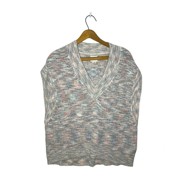 BDG Urban Outfitters Aden V Neck Knit Multicolor Sweater Vest Sleeveless Popover - Picture 3 of 8